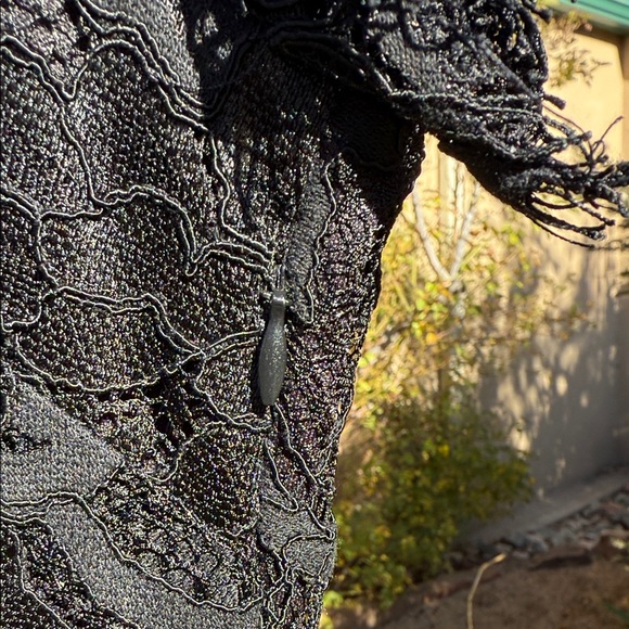 NWT Storia Black Lace Illusion-Detail Mini Dress – Size M (Fits Like S) - Picture 7 of 9